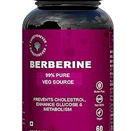 CUREFOREVER 99% Pure Berberine Capsule 1000mg (60 Veg Capsules) - Berberine Supplement Supports Cholestrol, Glucose & Metabolism | 30 Days Serving - High Strength, Berberis Vulgaris-11
