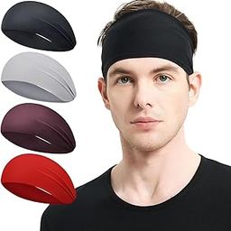 PAROPKAR Multi Sports Stretchy Headbands for Men for Football Cycling Basketball Yoga Fitness Workout Unisex Quick-Dry Sweatband (Multi Colour - 09)-image-67