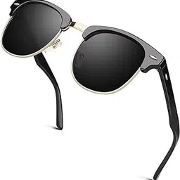 elligator UV Protected Wayfarer Sunglasses for Men & Women | Stylish Full-Rim Cover Eyewear for Driving, Cycling, Sports | Lightweight Flexible Optical Frame for All-Day Comfort & Selfies (Black)-picture-0