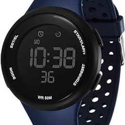Digital Sports Multi Functional Black Dial Watch for Men Boys -WCH79-2