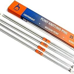 NTGS Pony Light Weight Single Point Knob Aluminium Knitting Pins/Knitting Needles Combo (Grey, Length 35cm) Combo (9TO12)-image-35