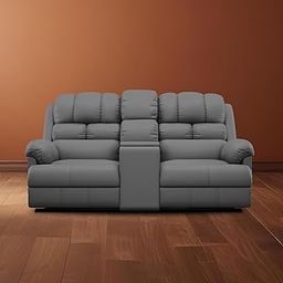 The Sleep Company Luxe 2-Seater Motorised Recliner | Patented SmartGRID Technology | 2-Seater Recliner Sofa | Cupholders & 25L Storage | Unique Lumbar Design | USB Charging | Grey-26