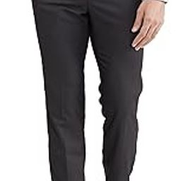 Men's Slim Fit Solid Pattern Poly Viscose Blend Flat Front Formal Trouser-picture-10