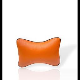 Autouniko Leather car Neck Pillow for Travel, Travel Memory Foam Rest Pillow/Cushion Set of Pillows Compatible with All Cars - Pack of 2 Pieces (Brown)-17