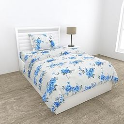Haus & Kinder Ultrasoft Microfiber for Single Bed Bedsheet for Single Bed with 1 Pillow Covers Bedding Set Lightweight Breathable Bed Sheet -Floralis Veil-image-73