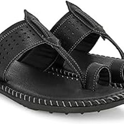 Men's Ethnic Kohlapuri, Chappals & Slippers - Casual Footwear for Indoor/Outdoor Use | Cushioned Kohlapuri Slippers with Toering | Soft, Comfortable & Lightweight | Memory foam insole | Ethnic wear | Non slip sole | Casual and Trendy-image-63