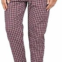 Generic Men's Cotton Checkered Pajama, Pyjama, Blue, Red and Yellow (Pack of 1)-image-79