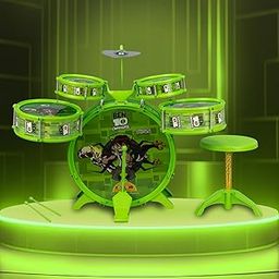 Toyzone Ben10 Drum Set | Multifunctional Jazz Drum | Musical Drum Set | Music Play Toy | Kids Percussion Set | Toy Drum kit | Musical Instrument for Kids-14