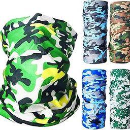 EVOLON DEALS Neck Gaiter Face Mask,Washable Bandana Mask Headwear Scarf Face Cover for Men Women Army Color Bandana-image-19