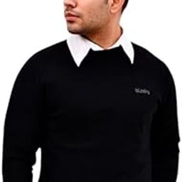 Black Textured Pullover |Elegant Black Truffle Textured Pullover for Timeless Style and Comfort-image-43