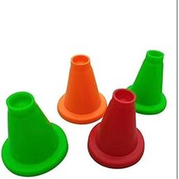 Rugonex Training Cones Pack of 4 | Agility Marker Cones for Kids, Sports, Football, Outdoor Games, PE & Obstacle Course | Durable Plastic Colorful Cones for Coaching & Drills-image-13
