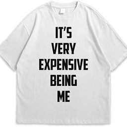 "Expensive Unisex Oversized T-Shirt for Men & Women | Black | Bold Graphic Streetwear Tee | 240 GSM Heavyweight Cotton | Relaxed Fit-image-86