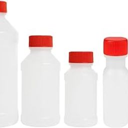 eVasavamba SuperVial HDPE Bottles | Leak-Proof Sample Containers with Red Cap | Empty Vials for Oils, Fragrances, Lab, Travel – 18ml/25ml/50ml/100ml/200ml (200ml, 72, Piece)-image-72