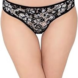 Women's Polyamide Medium Waist Outer Elastic Bikini Panty - Black-image-27