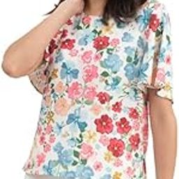 Floral Print Bell Sleeves Top - Multicolour-picture-24