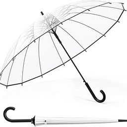 AYU UV Transparent Umbrella for Women – Large Clear Dome Umbrella with Strong Frame & Premium POE Material – Stylish Rain umbrella for Wedding Photography & Outdoor Use-10