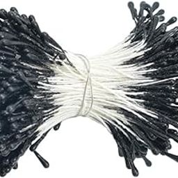 UJEAVETTE 1 Bundle Artificial Matte Double Heads Flower Stamen Pistil Black-image-15