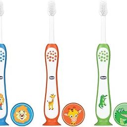 Chicco Toothbrush 3Y-8Y 3 Pack- Blue, Orange & Green-image-29