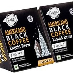 Trelish Americano Black Coffee Liquid Brew - Pack Of 2 | Each Box Serves 7 Cups |Instant Coffee Liquid Just Add Milk Or Water - 125 Gm-image-42