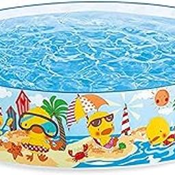 Aseenaa Baby Pool Bath Water Tub for Kids Soft Inflatable Kid's, 4Ft 0-6 Years 4 Feet Kid’s Swimming Tub for Children Bathtub Swim Tubs Outdoor & Indoor Bathing (Round 4Ft)-18
