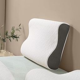 Cervical Memory Foam Pillow (Pack of 1) Contour Memory Foam Orthopedic Pillow for Neck & Shoulder Pain Relief with Dual Height - Removable Zipper Cover (Standard Size 19"x12")-image-44