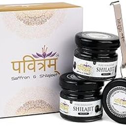 Pavitram Pure Himalayan, Original & Ayurvedic Shilajit/Shilajeet Resin 10g | For Boosts Strength, Immune System & Heart Health 100% Ayurvedic | Lab-Tested Purity| Pack of 3-50