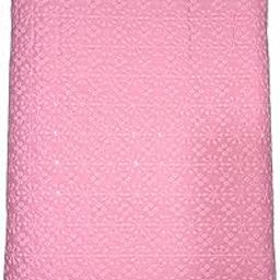 Sara Cotton Embroidery with sequence work blouse piece Baby pink color-picture-19