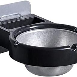 Wall Mounted Ashtray | Ashtrays for Cigarettes | Portable Ashtray Cigarette/Lighter Storage Rack with hook Cigarette Holder | Ashtray with Suction Cupfor Home, Office, Toilet, Bathroom (1 Pcs)-16