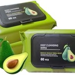 Avocado Moisturizing Deep Cleaning Wipes Makeup Remover Facial Wipes Cucumber Vitamin E Makeup Remover Wipes Hydrating Refreshing Soothing-picture-49