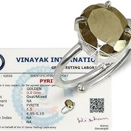 Natural Certified AAA Pyrite Adjustable Ring Pyrite Crystal Stone Ring Charged by Reiki Grandmaster & Vastu Expert For Unisex Adult-image-41