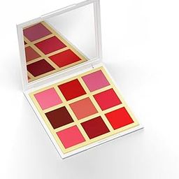 Beaut by Sterling 4-in-1 Multi-Use Makeup Palette, Velvet Series 9 Palette Colors for Eyeshadow, Blusher, Highlighter & Lips Smudge Proof & Long Lasting, Multicolor Semi-Matte Finish, 13.5g-image-1