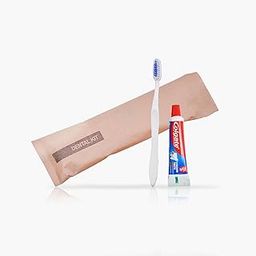 LUXEAURA Dental Kit with Toothbrush+Colgate – Travel-Friendly Hygiene Set | Individually Wrapped in Kraft Paper | Ideal for Hotels, Guest Rooms, Travel & Hospitality Use (Pack of 100)-image-10