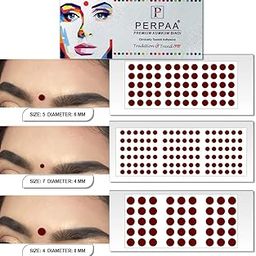 PERPAA Dark Maroon Colour KUMKUM Bindi For Women Pack of 3 Flaps (PBF3-Combo no. -27)-image-29