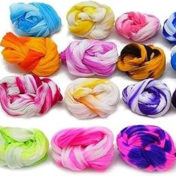 Sharad Craft Shaded Nylon Stocking Flower Fabric for Flowers Making Set of 12 pcs.-picture-13
