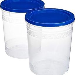 Amazon Brand - Solimo 2-Piece Kitchen Storage Container Set, 7.5 litres, Blue Lid, Plastic, Plastic-3