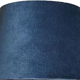 Light Blue Velvet Fabric Hand Rolled Drum Shade for Table Lamps, Floor Lamps, Lampshade Suitable for Bedroom, Living Room, Home Decor and Decoration, 12 Inches (Light Blue)-picture-11