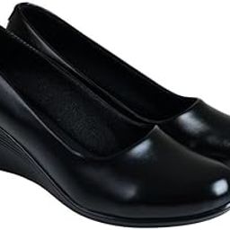 Liyu Women Matte Finish Wedge Heels, Stylish Slip-On Closed Toe Shoes For Office Wear And Formal Events-image-5