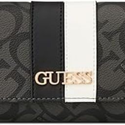 guess Women Grey Typography Three Fold Wallet with Snap Closure-picture-46