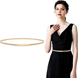 Women Skinny Leather Belts,Thin Dress Waist Belt for Jeans with Pin Buckle-image-56