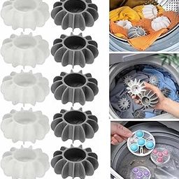 K.B.SALES 10Pcs Silicone Lint Remover Balls - Reusable for Anti-Winding Clothes, Deep Cleaning - 2 Pcs Hair Filter Bag for Washing Machine-image-91