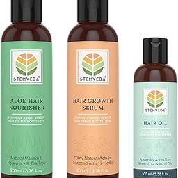 STEMVEDA Hair Growth Kit (Combo Pack of 3) | Contents: Aloe Hair Nourisher 200ml, Hair Growth Serum 200ml, Hair Oil 100ml-image-75