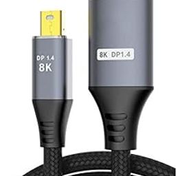 INICIO 8K Mini DisplayPort To Display Port 1.4 Cable 8K,60Hz 4K,144Hz 2K,240Hz Bi-Directional Mini DP To DP 32.4 Gbps HDR DSC1.2 Compatible For Gaming Laptop,MacBook,iMac,Monitor-1.8m,Grey-0