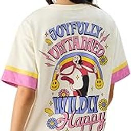Popeye: Wildly Happy Women Oversized T-Shirts-image-3