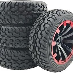 ATORSE 4Pack of Tire for Wl Toys 144001 124019 Hsp Monster Truck Buggy Accessories C-16