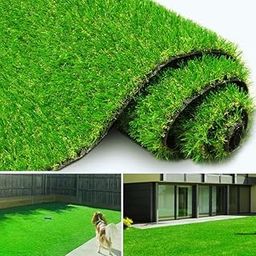 Rugs Planet Synthetic Grass Mat – 35MM 4x12FT Artificial Lawn Rug with Drainage Holes for Balcony, Dog Area & Outdoor Landscaping-image-42