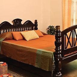 Peepul TreeHoney Mustard Cotton Bed Cover | Marigold Collection60 x 90 Inches-image-5