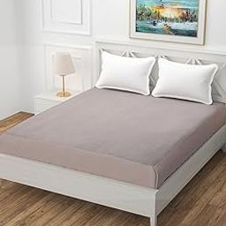 MORADO Water Resistant Terry Cotton Queen/King Size Elastic Fitted Mattress Protector (75x78x12 inches - Fits Up to 12 inches Mattress), Grey-picture-9