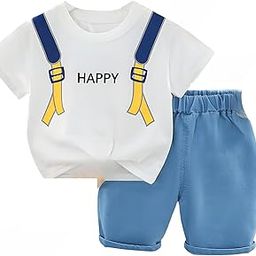 Cotton Printed T-shirt with Shorts — Clothing Set for Baby Boys | Toddlers | Half Sleeves | Classy Printed | Round Neck | Dress for Kids-image-78