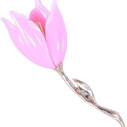 Set of 1 Women's Tulip and Flower Retro Brooch(Pink)-26