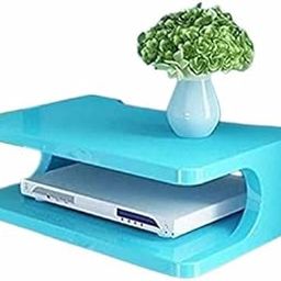 Wooden Set Top Box and wi fi Stand TV Unit Wall Shelf and Display Rack for Living Room-Blue-picture-23